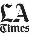 LA Times black letters on white background