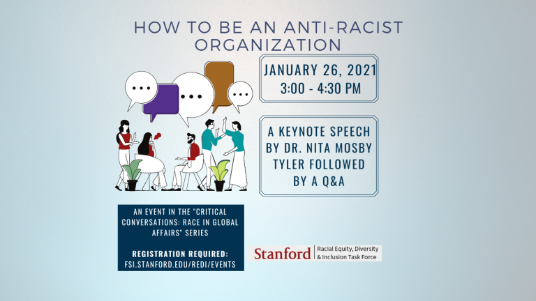 an image with the event details including a cartoon image of people standing in a crowd talking