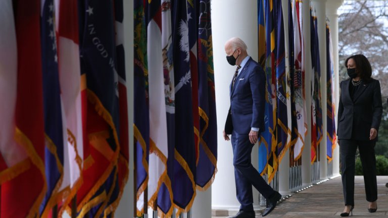 Joe Biden in the Rose Garden
