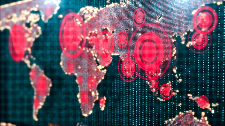 A Simulation of a World COVID-19 Map