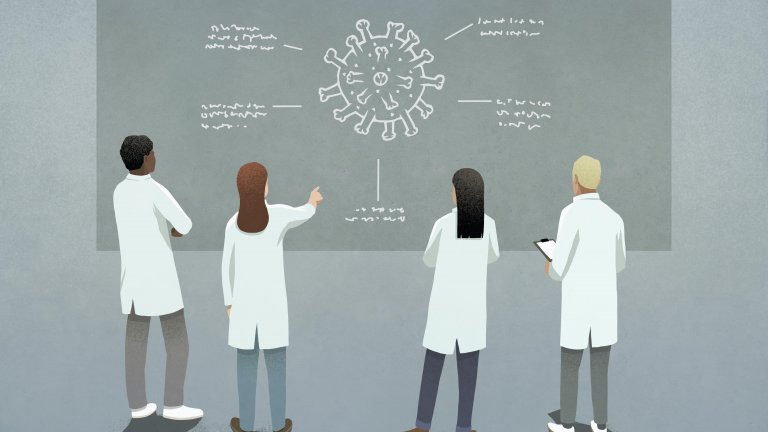 COVID-19 research illustration