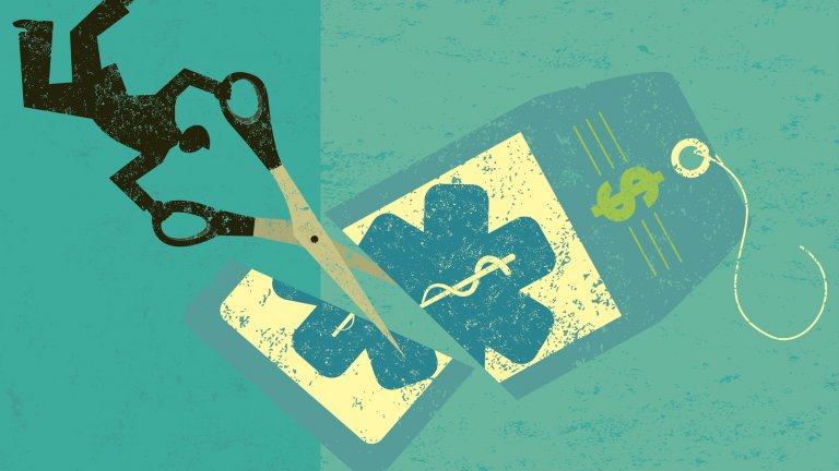 An illustration of cutting medical costs