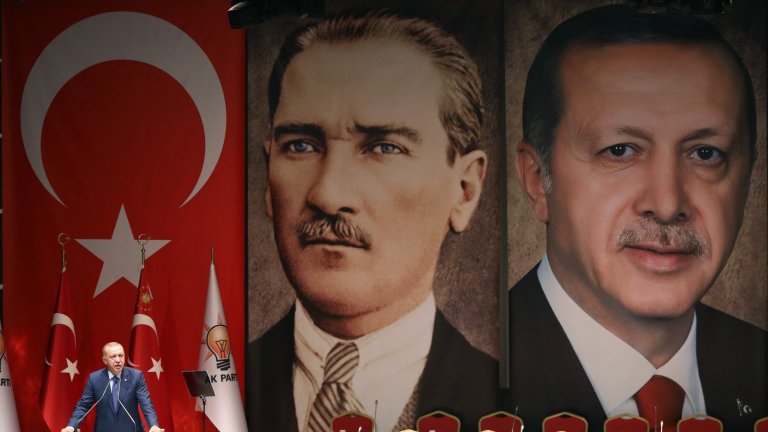 Turkish President Recep Tayyip Erdogan delivers a speech in Ankara on Sept. 5, 2019