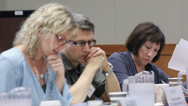 Participants working collaboratively during a workshop on the future of ASEAN