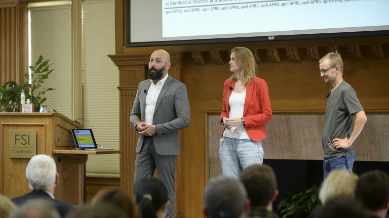 Third cohort of Ukrainian Emerging Leaders presents at the 2019-20 opening event.