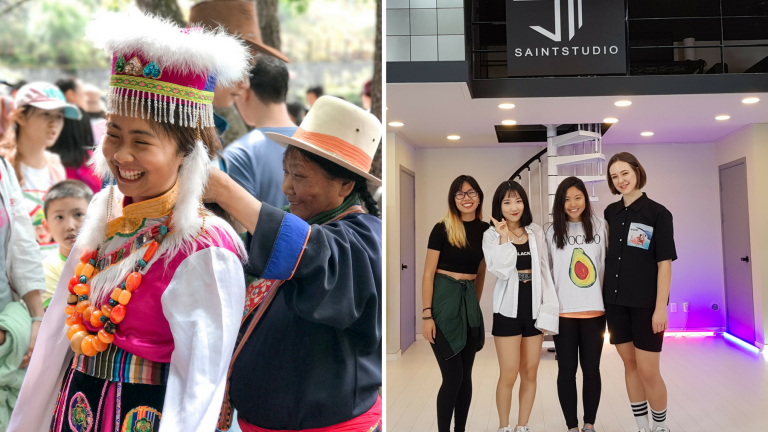 Interns experiencing culture in China and South Korea