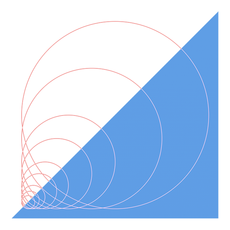 graphic of circles and diagonal lines