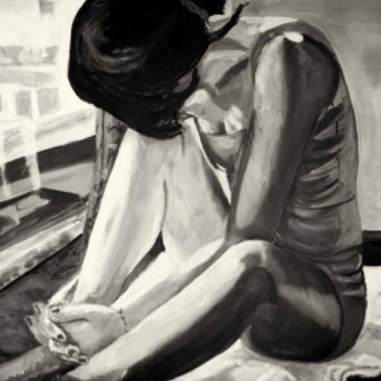 Illustration of a Sad Woman
