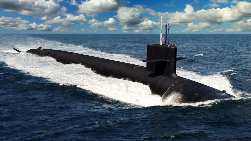 Artist rendition of a nuclear submarine