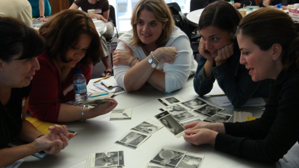 teachers running through classroom activity