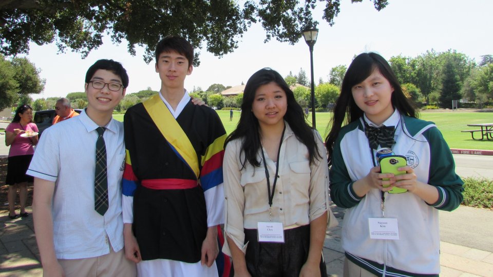 Students attending Korean culture event at Stanford.
