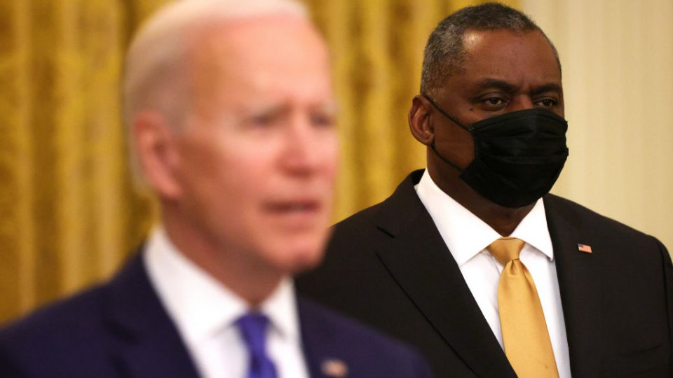 President Joe Biden with Secretary of Defense Lloyd Austin