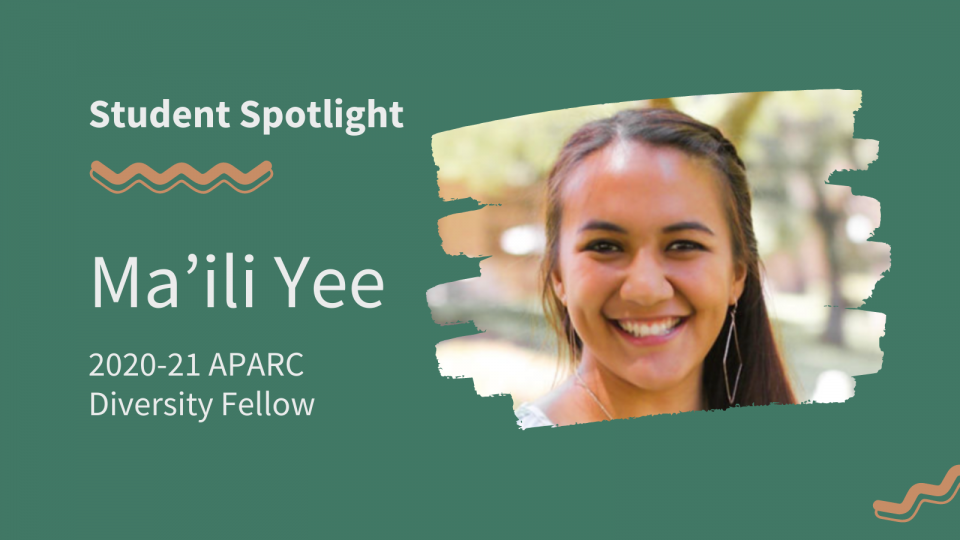 Portrait of Ma'ili Yee, 2020-21 APARC Diversity Fellow