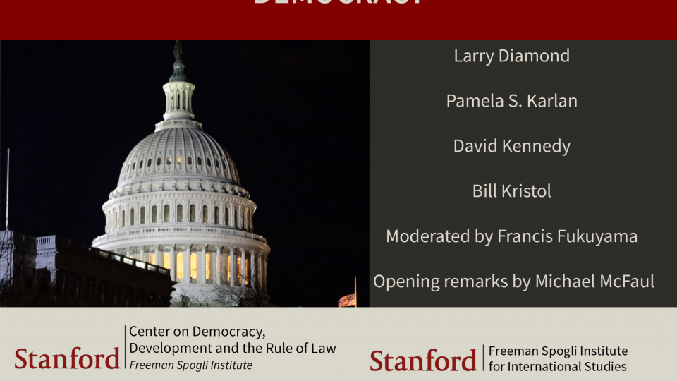Flyer for event January 6th and the Crisis of American Democracy