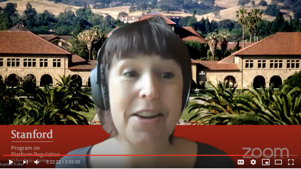 Social Media and Democracy - Daphne Keller
