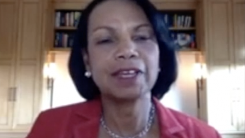 Condoleezza Rice speaking