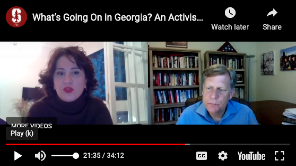 Nino Evgenidze and Mike McFaul