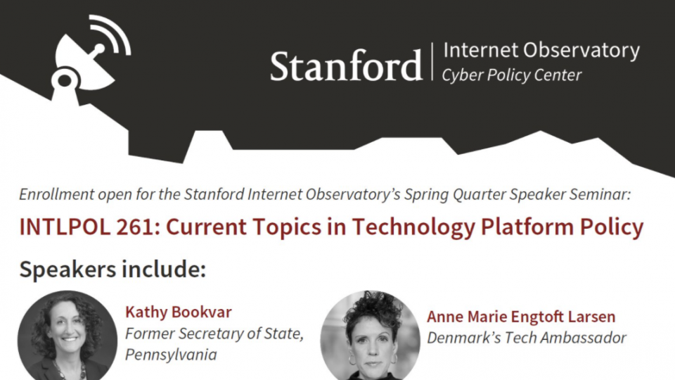 INTLPOL 261: Current Topics in Technology Platform Policy