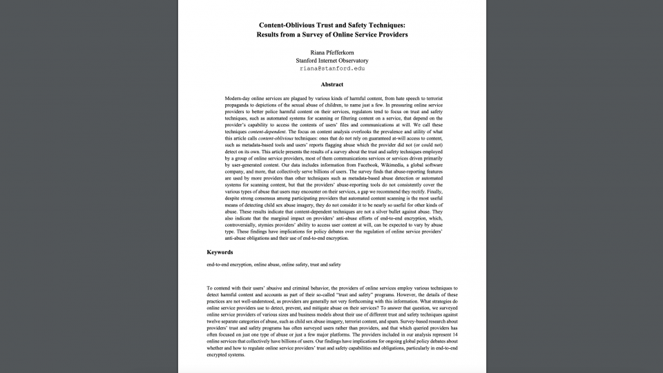 Image of Content Oblivious paper cover.