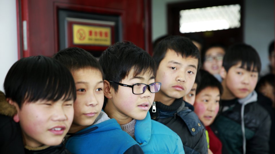 single student with glasses