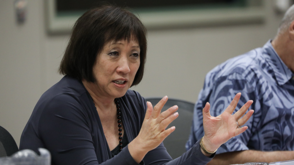 The then U.S. Representative Colleen Hanabusa speaking at an APARC policy workshop