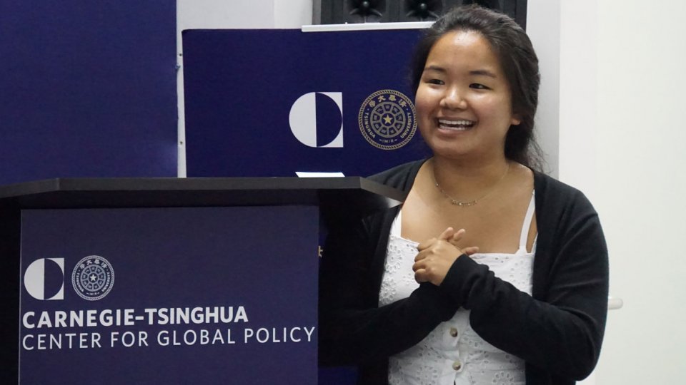 Yvonne Lee, Summer Intern at Carnegie-Tsinghua Center