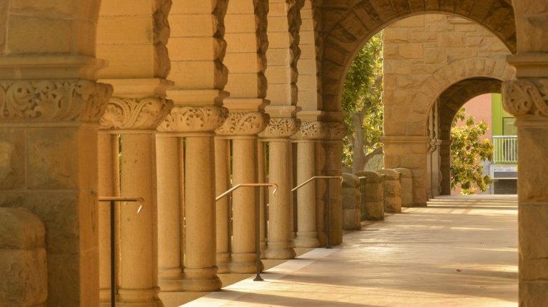 The columns at Encina Hall, Stanford University