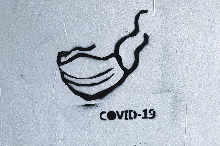 COVID-19 mask graffiti