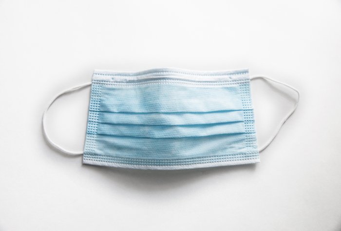 surgical mask on white background