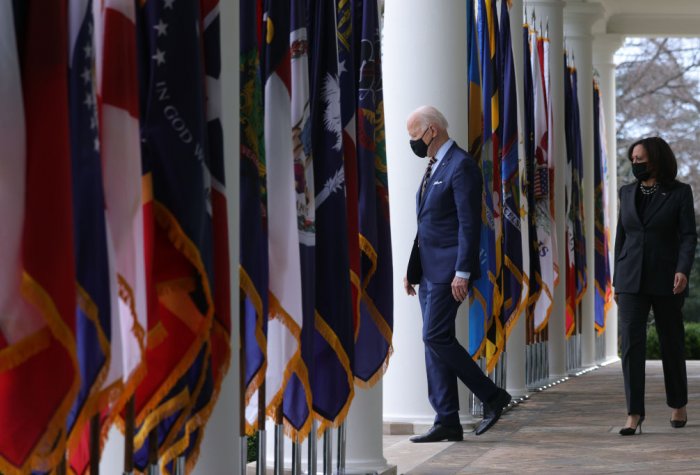 Joe Biden in the Rose Garden