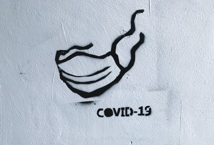 COVID-19 mask graffiti