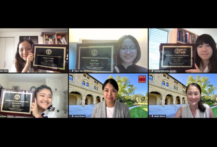 Stanford e-Entrepreneurship Japan honorees with their instructors