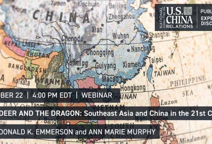 A discussion of contemporary Southeast Asian politics with Donald K. Emmerson and Ann Marie Murphy at the National Committee on U.S.-China Relations