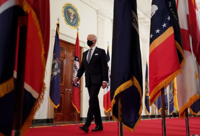 President Biden walking