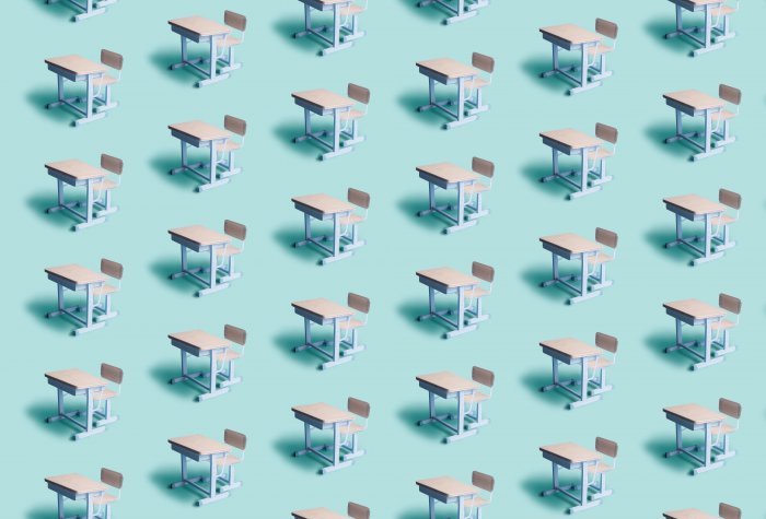 School desks illustration