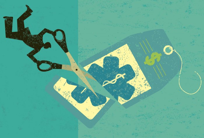 An illustration of cutting medical costs
