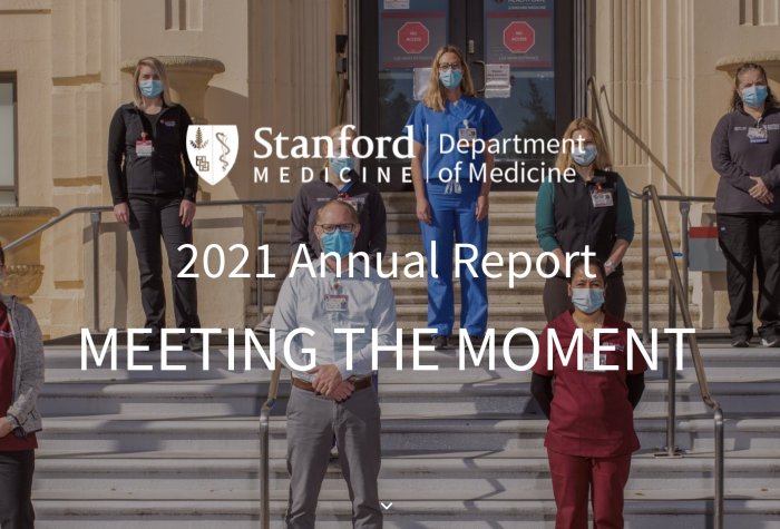 Stanford Department of Medicine Annual Report Cover
