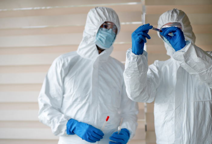 Researchers examine medical vials