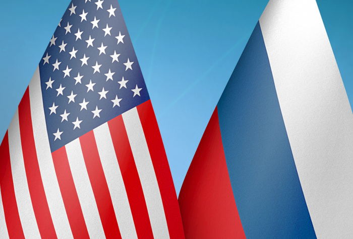 Flags of the United States and Russia