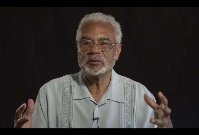 screenshot of dr. clayborne carson's video lecture