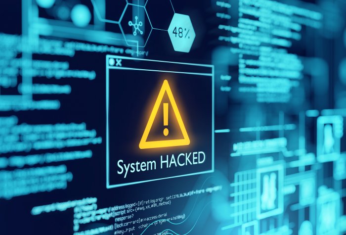 System Hacked computer screen