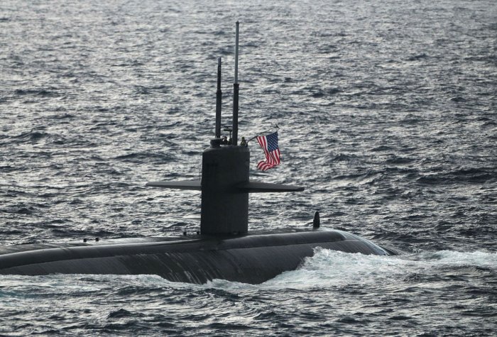 USS Key West during during joint Australian-United States military exercises Talisman Sabre 2019 in the Coral Sea.
