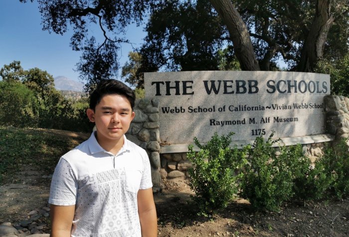 Koki Mashita at Webb School of California; photo courtesy Koki Mashita