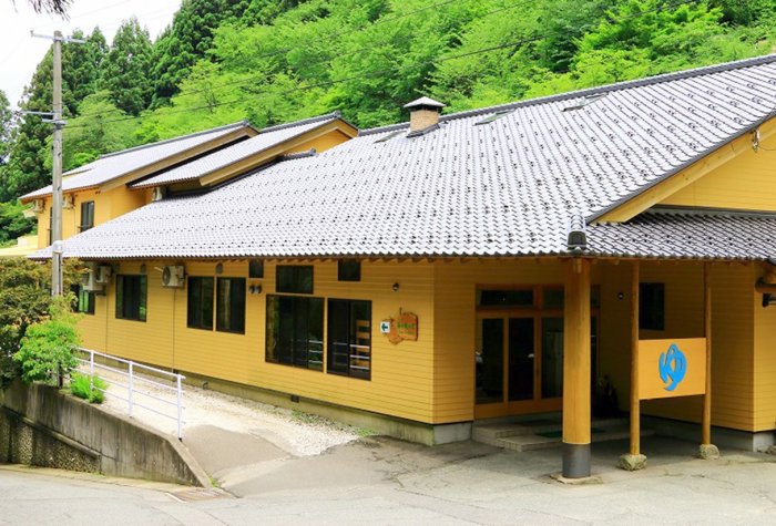 Yellow building in Japanese country side