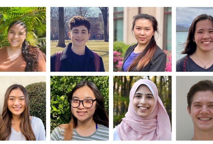 eight students headshot