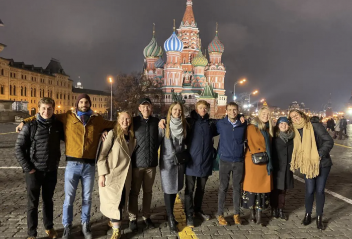 Group of people smiling