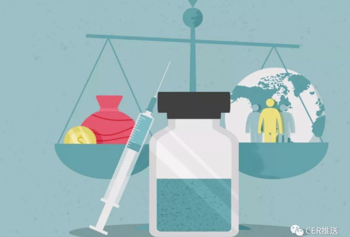 Health and world economy on scales graphic.