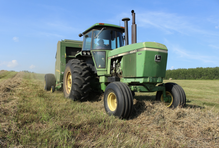 Tractor in field