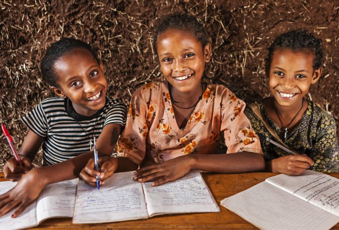 Ethiopian girls study the Amharic language, April 11, 2013. Photo: Getty Images african girls study