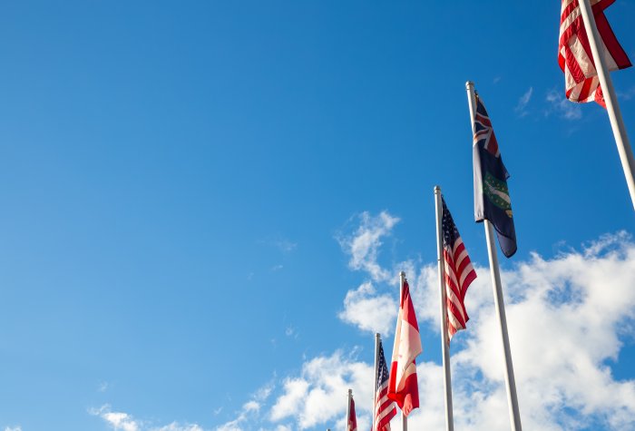 australia us flags